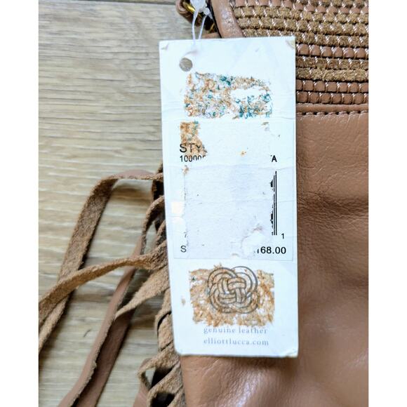 NEW Elliot Lucca Fringed Leather Crossbody Bag Brown Melaya Bali Western Cowgirl - Picture 8 of 12